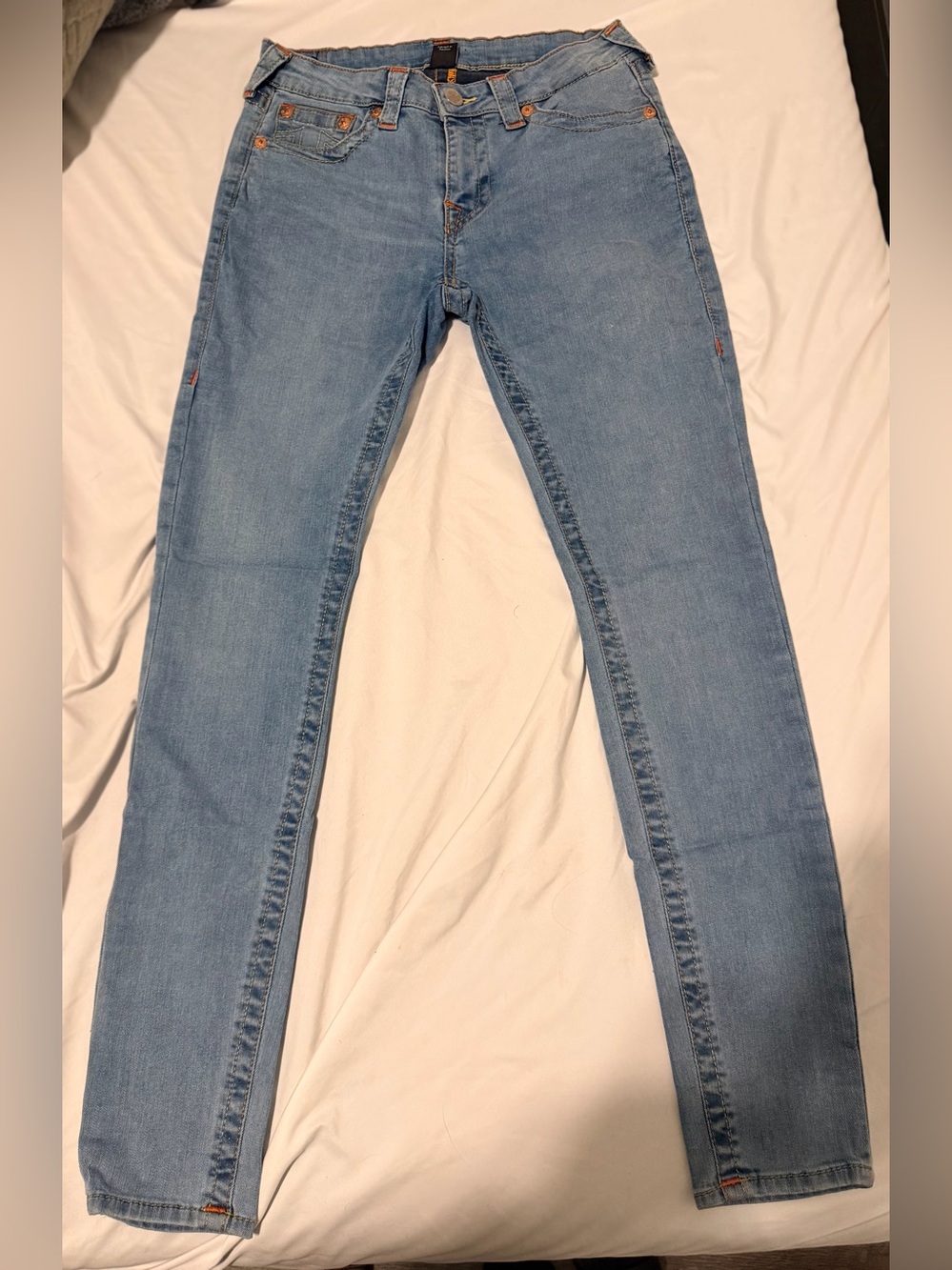 True Religion Skinny Jenni Jeans in Light Blue Wash